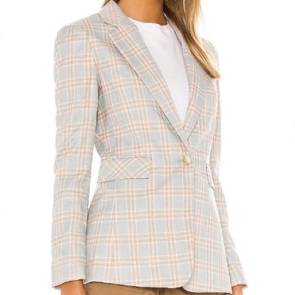 $139 1. STATE 10 Woodland Plaid Blazer Button Satin Revolve Exclusive Suit - Picture 3 of 4
